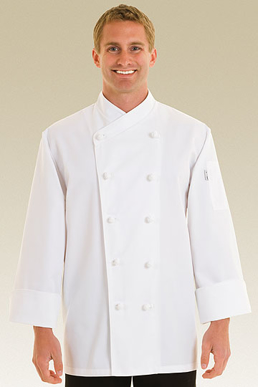 Picture of Chef Works - COPK - Nice Basic Chef Coat w Crossover Collar